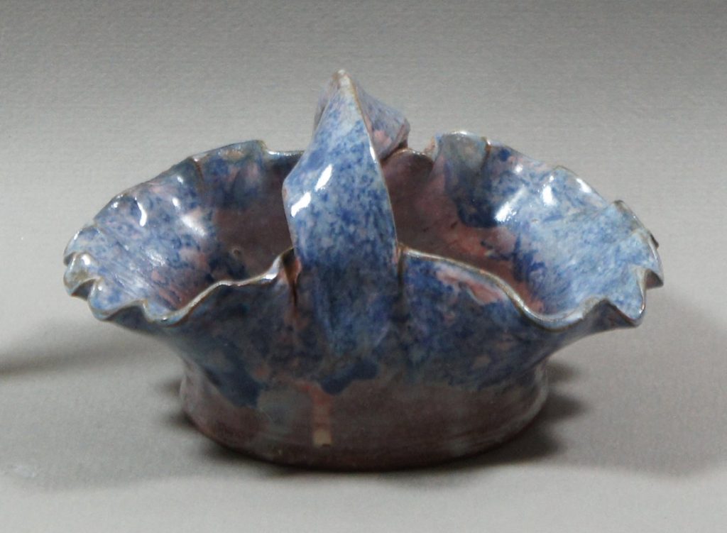 Axel Ebring pottery basket – Vernon BC - 3-1/2" high