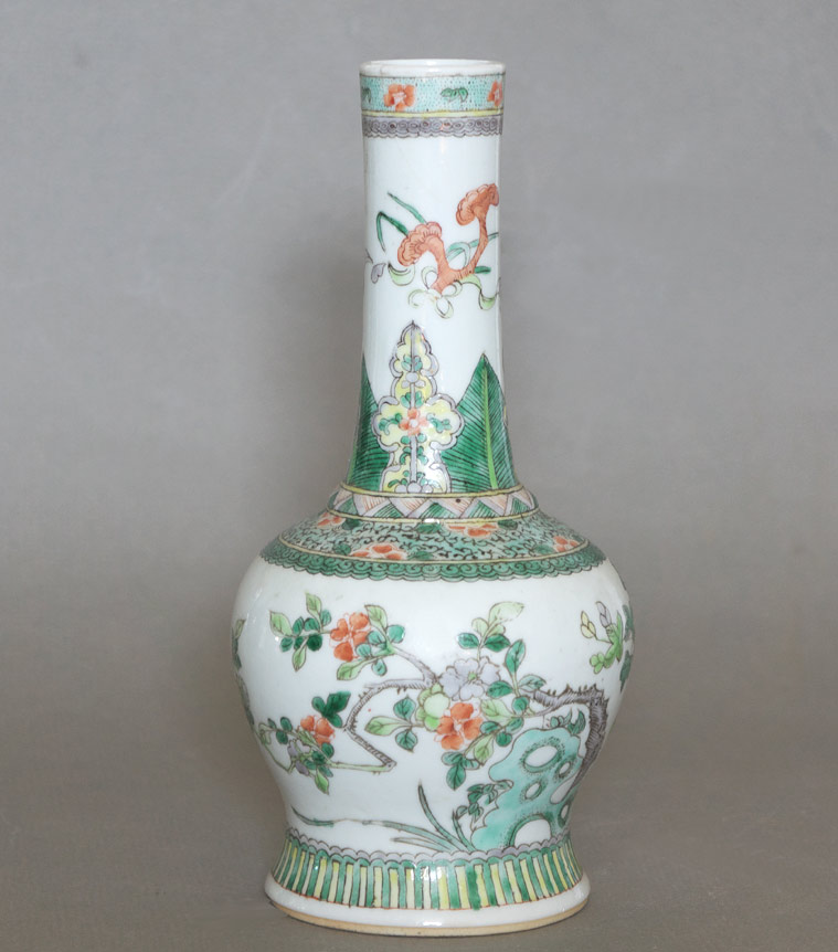 Chinese porcelain famille verte vase