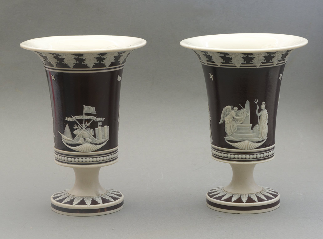 Trafalgar era porcelain vases