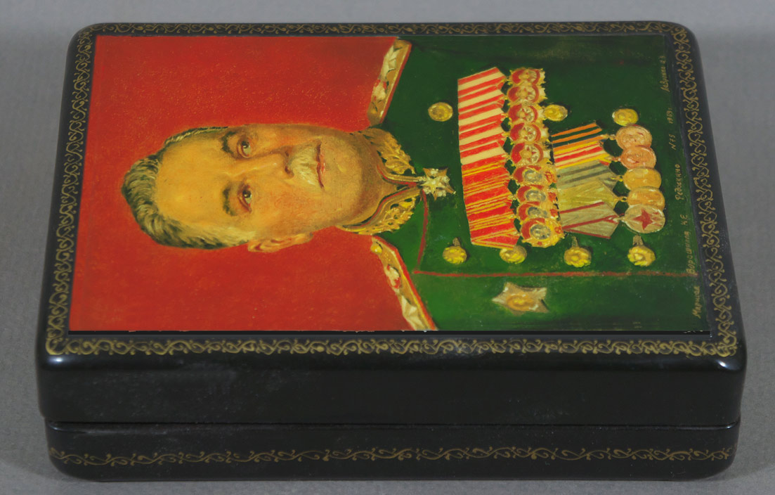 russian marshall vorshilov lacquer box