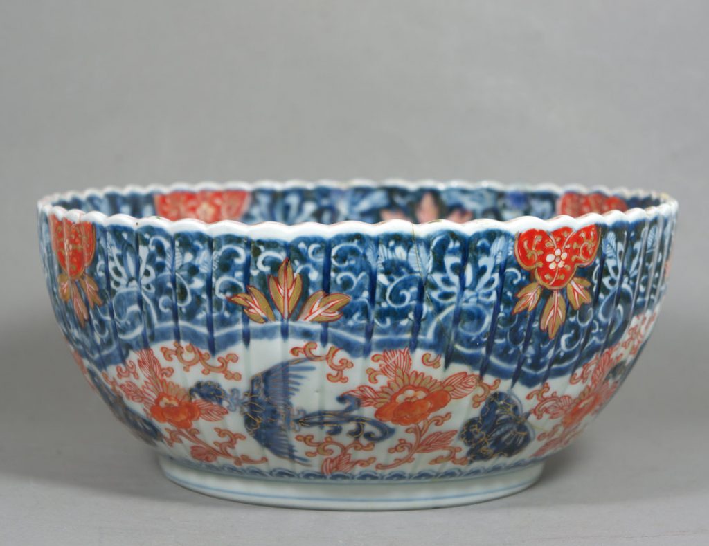 Imari palette dragon bowl