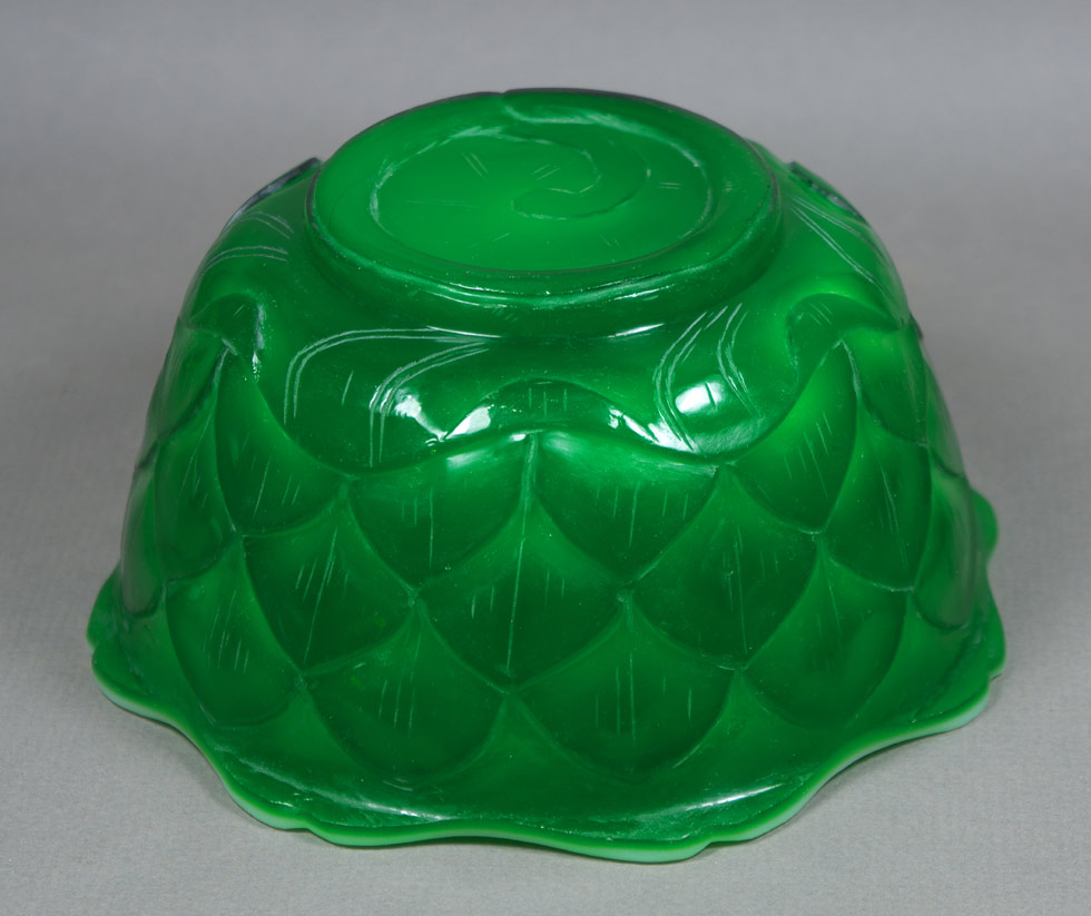 Peking Glass Lotus Bowl #1, underside